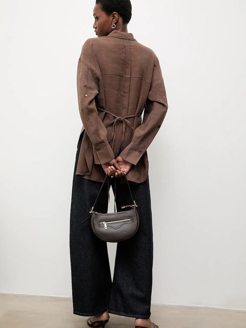 Answear.LAB koszula damska kolor brązowy relaxed z kołnierzykiem klasycznym - zdjęcie produktu nr 1