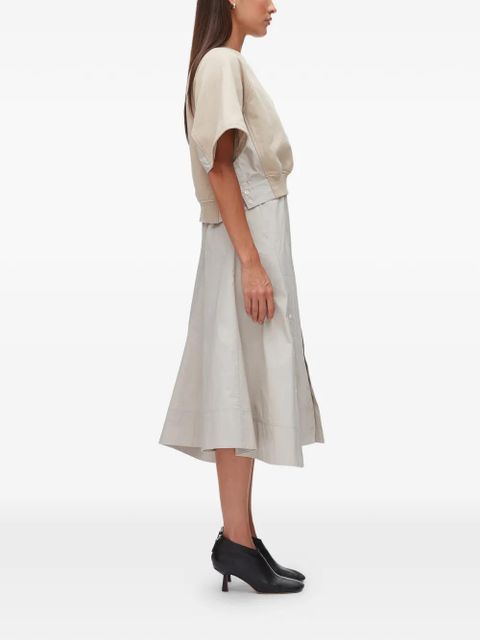3.1 Phillip Lim short-sleeves midi dress - Neutrals