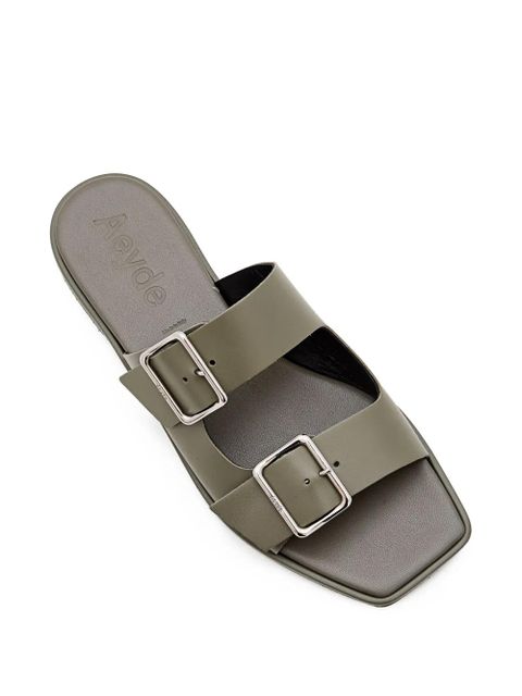 Aeyde leather slides - Green
