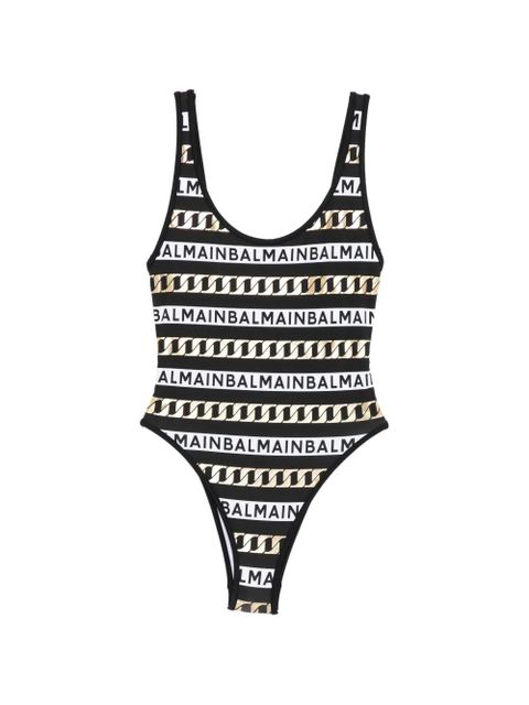 Balmain logo-print swimsuit - Black - zdjęcie produktu nr 1