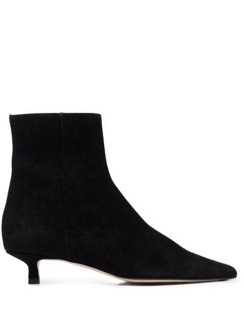 Aeyde suede pointed-toe boots - Black - zdjęcie produktu nr 1