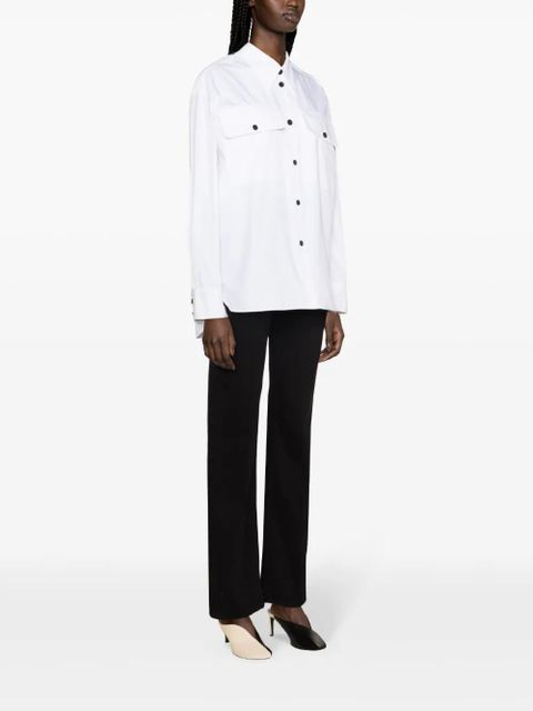 KHAITE button-up cotton overshirt - White