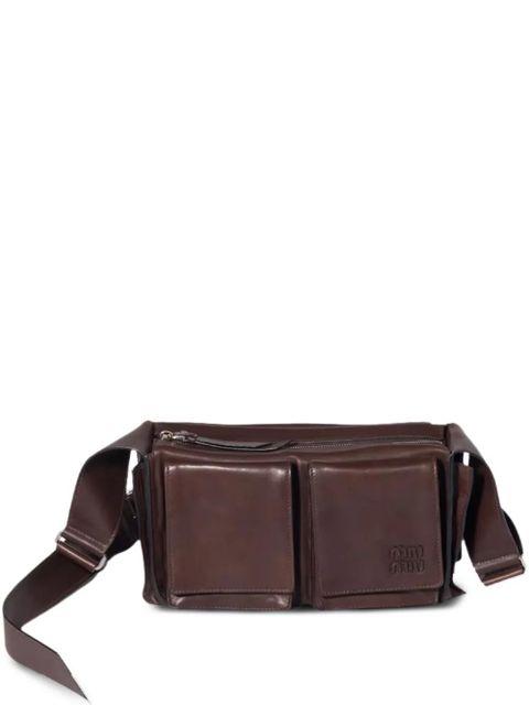Miu Miu Utilitaire zip crossbody bag - Brown - zdjęcie produktu nr 1