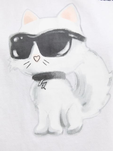 Karl Lagerfeld t-shirt bawełniany IKON AQUARELLE damski kolor biały A2W17115