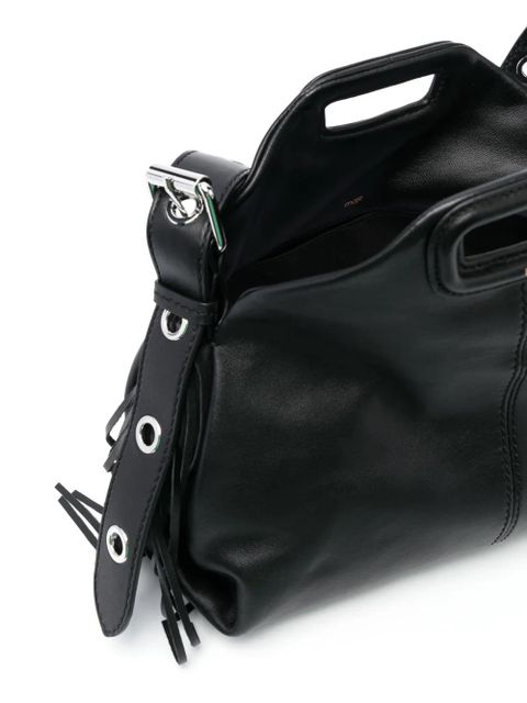 Maje Miss M leather shoulder bag - Black