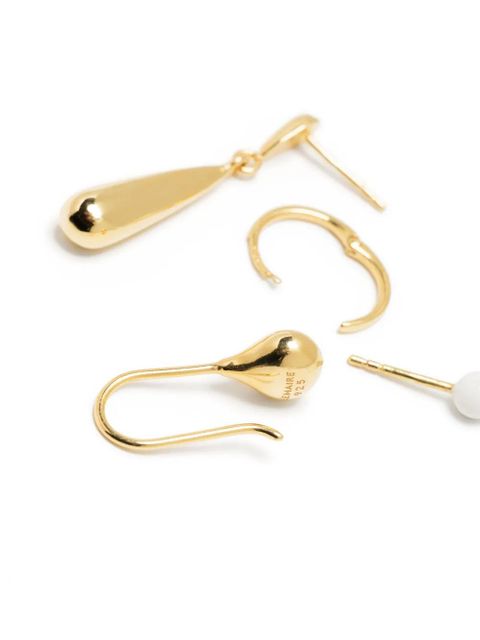 LEMAIRE asymmetric silver earrings (set of four) - Gold