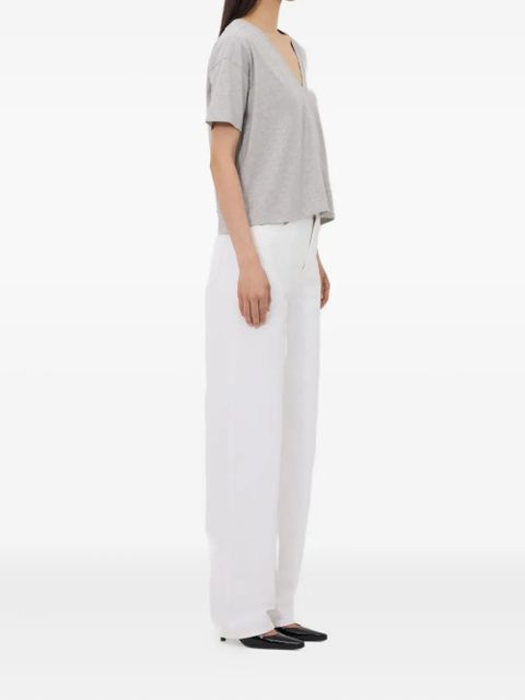 LouLou de Saison V-neck short-sleeved T-shirt - Grey