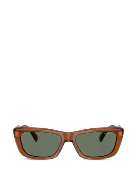 Miu Miu Eyewear rectangle sunglasses - Brown - zdjęcie produktu nr 1