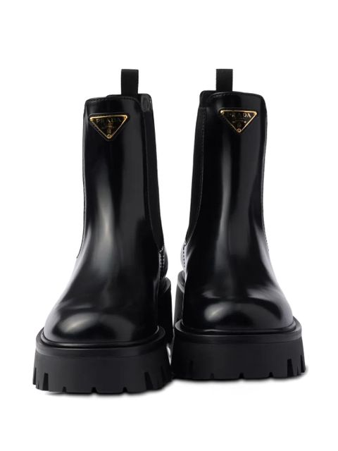 Prada 55mm triangle-logo Chelsea boots - Black - zdjęcie produktu nr 2
