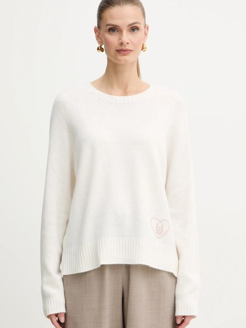 Liu Jo sweter z dodatkiem wełny damski kolor beżowy MF5444 MS76L - zdjęcie produktu nr 1