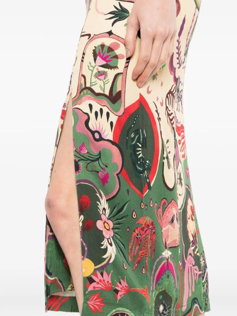 FARM Rio Artsy midi dress - Neutrals