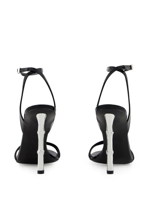 Gucci 95mm bamboo-effect heel sandals - Black - zdjęcie produktu nr 2