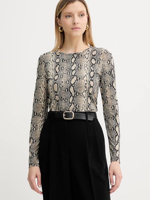 MICHAEL Michael Kors longsleeve kolor beżowy MT551STHMC - zdjęcie produktu nr 1