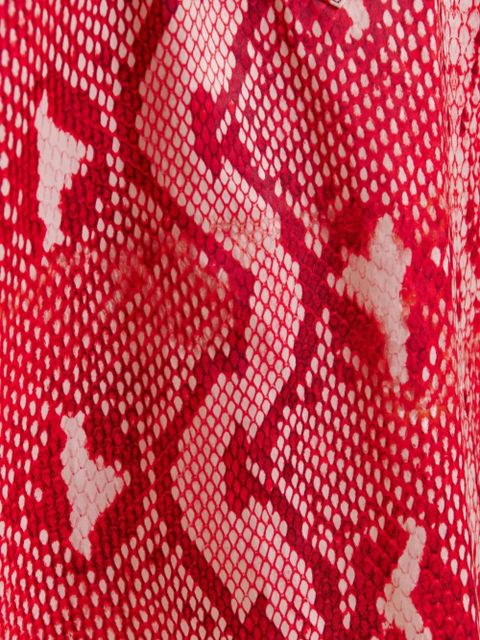 Essentiel Antwerp snake-print shirt mini dress - Red