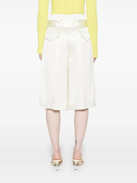 Jil Sander high-waist satin shorts - Neutrals