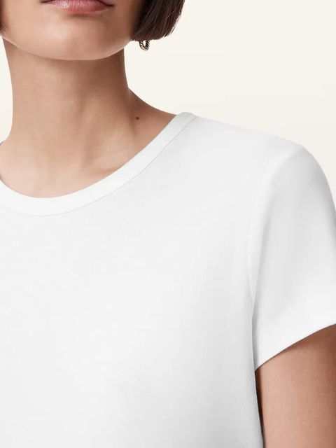 AllSaints t-shirt bawełniany STEVIE damski kolor biały W194JA - zdjęcie produktu nr 2