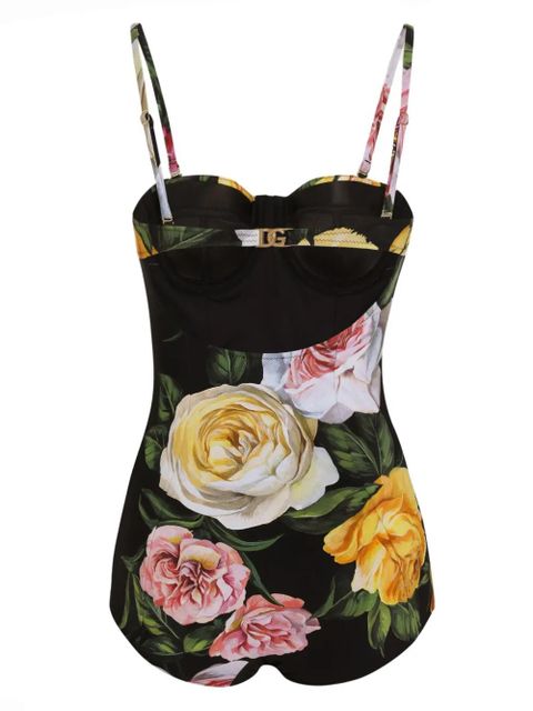 Dolce & Gabbana DNA floral-print swimsuit - Black - zdjęcie produktu nr 2