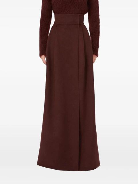 Max Mara pleated wrap skirt - Red