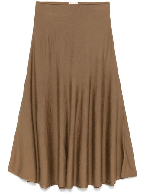 KHAITE Mayu midi skirt - Brown - zdjęcie produktu nr 1