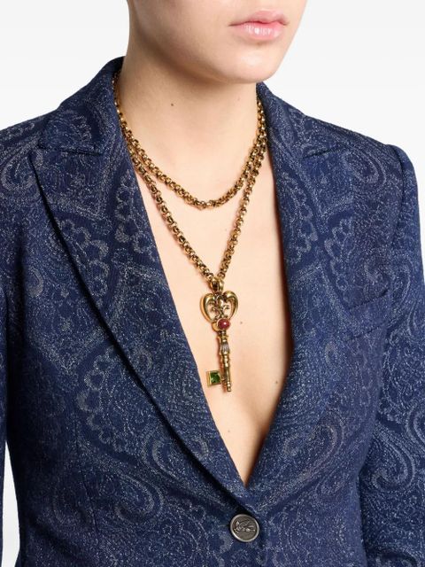 ETRO key-shaped double-chain necklace - Gold