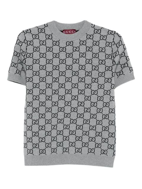 Gucci GG-pattern short-sleeve t-shirt - Grey - zdjęcie produktu nr 1