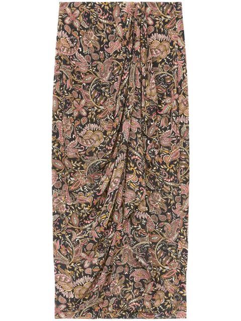 MARANT ÉTOILE Zaine midi skirt - Black - zdjęcie produktu nr 1