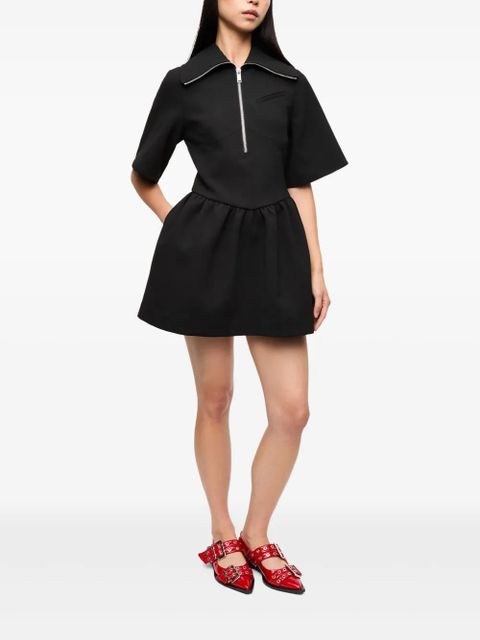 GANNI zip-up minidress - Black - zdjęcie produktu nr 2