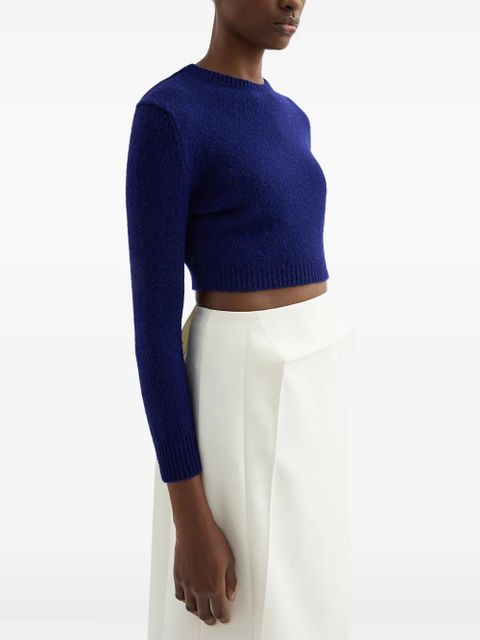 Jil Sander cropped wool sweater - Blue - zdjęcie produktu nr 2