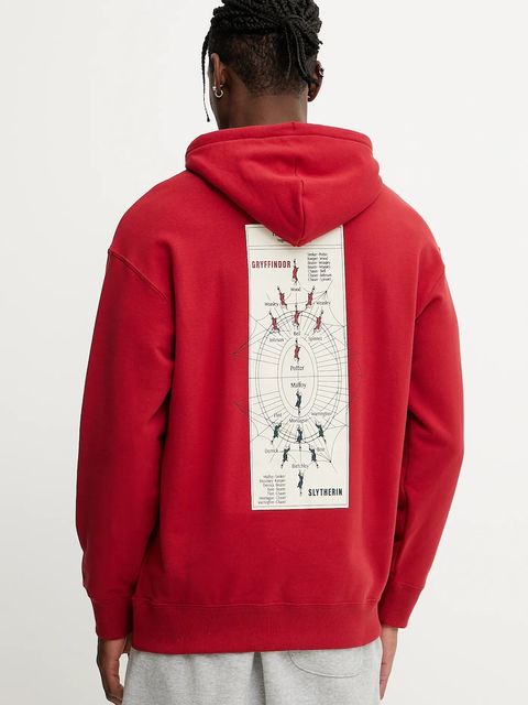 Puma bluza bawełniana PUMA x HARRY POTTER kolor bordowy z kapturem z aplikacją 630093