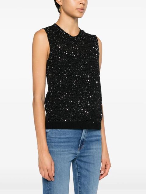 Golden Goose sequin-embellished sleeveless top - Black