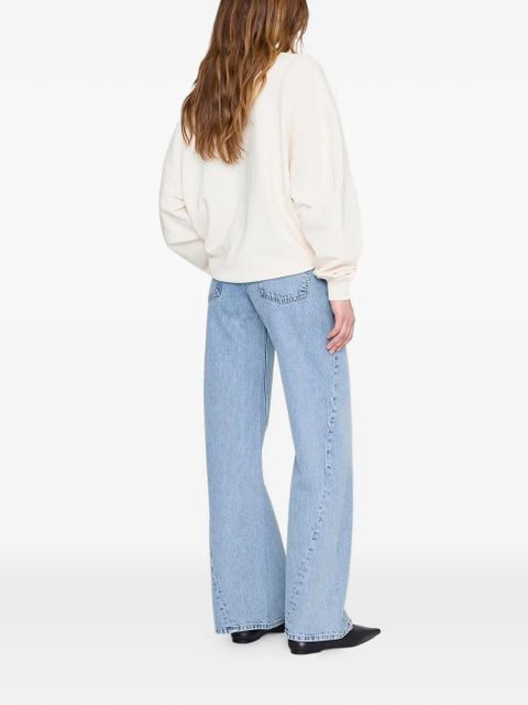 ANINE BING Miles letterman sweatshirt - Neutrals