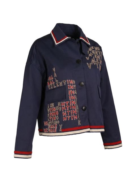 Valentino Garavani beaded collar jacket - Blue