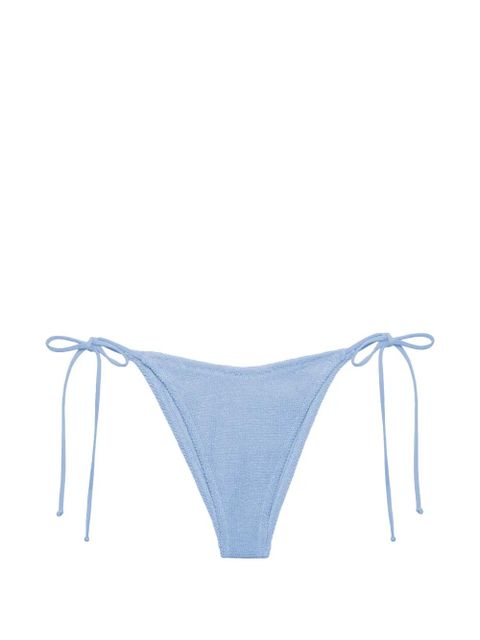 MC2 Saint Barth crinkled-effect side-tie bikini bottoms - Blue - zdjęcie produktu nr 1