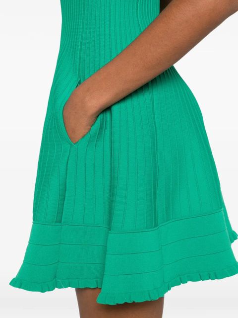 Maje square-neck sleeveless mini dress - Green