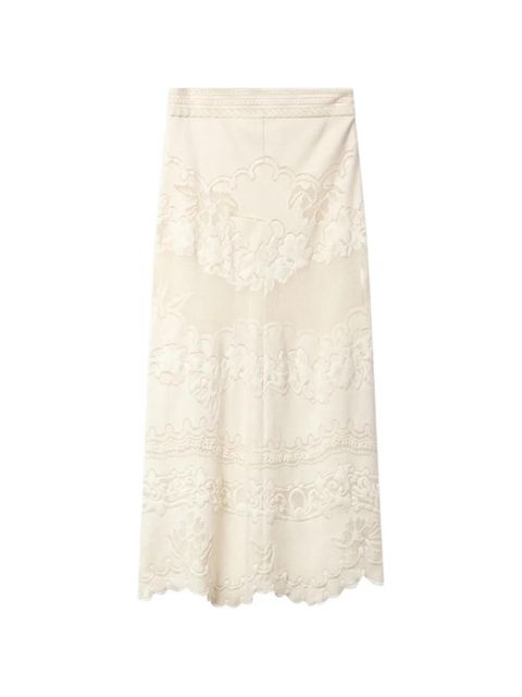 ISABEL MARANT Sanaya embroidered maxi skirt - Neutrals - zdjęcie produktu nr 1