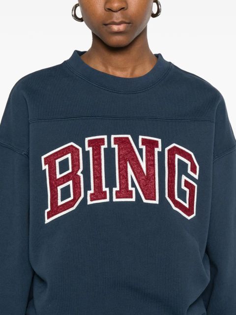 ANINE BING Trenton logo blue sweatshirt