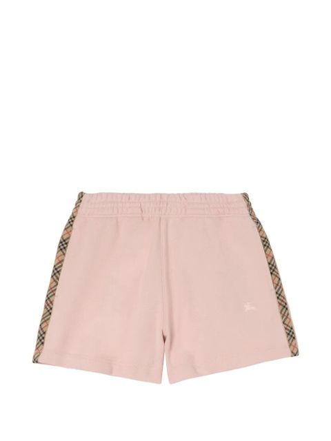 Burberry Check-trim cotton shorts - Pink - zdjęcie produktu nr 1