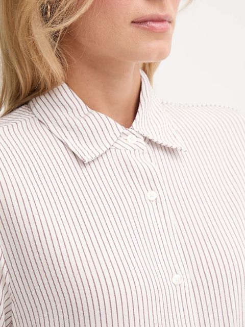 United Colors of Benetton koszula damska kolor biały regular z kołnierzykiem klasycznym 570QDQ0AL