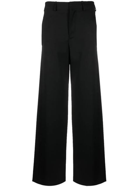 MM6 Maison Margiela single-stitch logo wide-leg trousers - Black - zdjęcie produktu nr 1