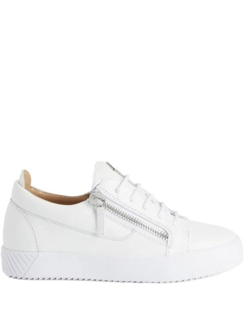 Giuseppe Zanotti Gail lace-up zip-detail sneakers - White - zdjęcie produktu nr 1