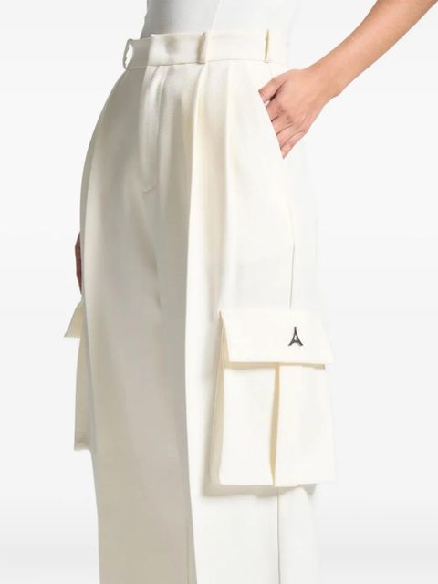 Manière De Voir Danielle pleated cargo trousers - White