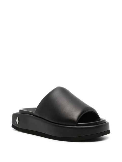 The Attico Mia platform leather slides - Black - zdjęcie produktu nr 2