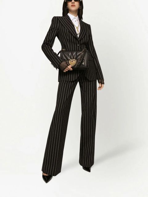Dolce & Gabbana pinstriped wide-leg trousers - Black - zdjęcie produktu nr 2