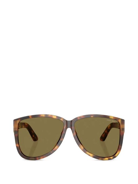 Miu Miu Eyewear geometric-frame sunglasses - Brown - zdjęcie produktu nr 1