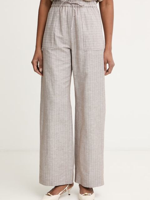 MM by Max Mara spodnie damskie z lnem FAUNA - zdjęcie produktu nr 1
