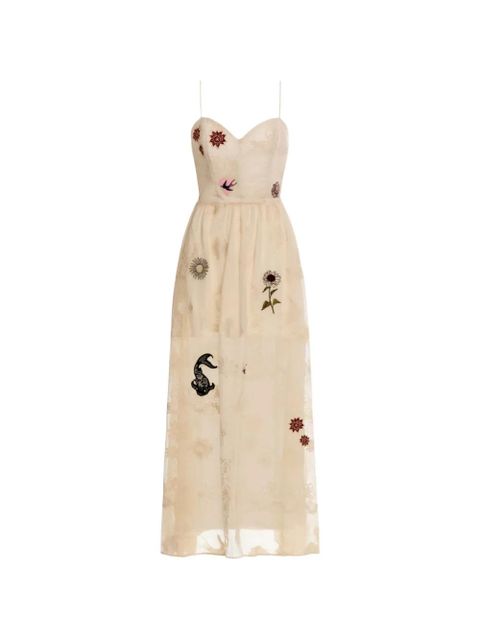 Agua By Agua Bendita ARIADNA MATCHES embroidered maxi dress - Neutrals - zdjęcie produktu nr 1