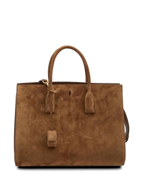 Saint Laurent small Sac de Jour suede tote bag - Brown - zdjęcie produktu nr 2