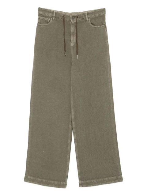 Golden Goose drawstring wide-leg jeans - Green - zdjęcie produktu nr 2