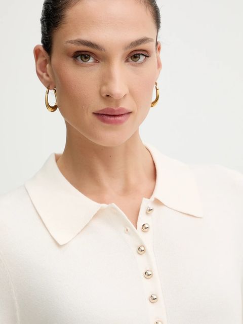 Morgan sweter damski kolor beżowy lekki MPOLI