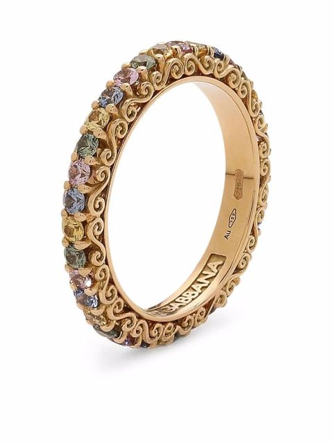 Dolce & Gabbana 18kt yellow gold Heritage sapphire band ring - zdjęcie produktu nr 2